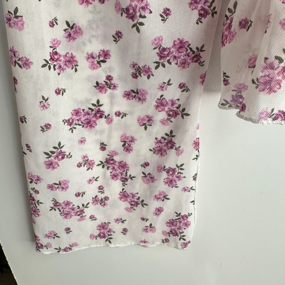 Kirious Los Floral Top Cropped Coquette Fairy Romance Cottage Boho Large - Picture 7 of 11